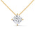 Cushion Cut Lab Grown Diamond Gold Pendant Chain