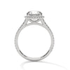 Round Lab Grown Diamond Gold Ring Pave Perfection in a Timeless Halo Design