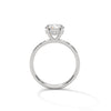 Four-Prong Cathedral Set Round Pave Lab Grown Diamond Gold Ring