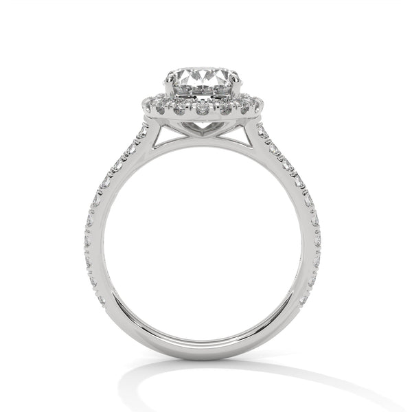 Oval Halo Lab Grown Diamond Gold Ring