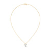 Cushion Cut Lab Grown Diamond Gold Pendant Chain