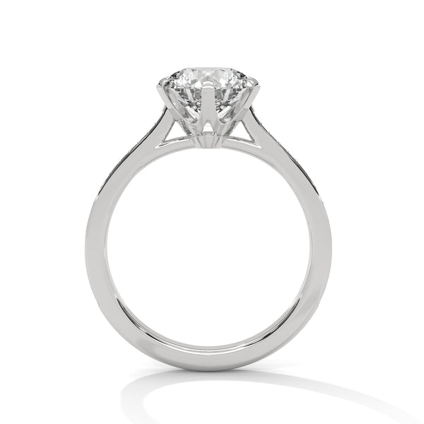 Classic Six-Prong Lab Grown Diamond Gold Ring