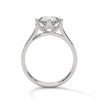 Round Cut Lab Grown Diamond Pave Gold Ring