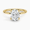 Minimalist elegance at its finest—Celestia Pure features a breathtaking oval diamond in a timeless solitaire setting crafted from polished white metal.