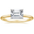 Solstice Grace is a minimalist masterpiece, showcasing an emerald-cut diamond in a classic four-prong setting with a smooth, polished band that radiates refined simplicity.