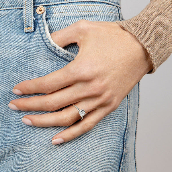“Elevate your love with this timeless solitaire engagement ring, featuring a brilliant round diamond and sleek band for ultimate elegance.”