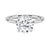 A round brilliant solitaire embraced by an intricate vine-inspired setting, intertwining elegance and organic artistry.