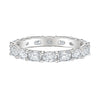 "Luxurious oval and emerald-cut diamond eternity ring crafted in radiant white gold, delivering timeless brilliance, elite craftsmanship, and unmatched elegance."
