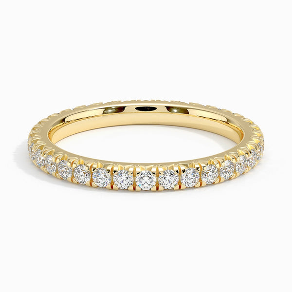 Eternity Diamond Wedding Band – timeless full-circle sparkle, brilliant white gold ring for brides, stacking, anniversaries, everyday luxury and commitment