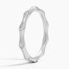 Eternal Sparkle Bamboo Diamond Band – sleek modern ring symbolizing endless love, natural elegance, daily luxury, perfect minimalist anniversary promise choice